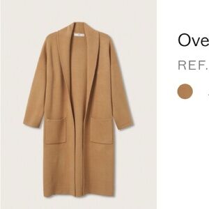Mango Oversized Tan Coat with Pockets